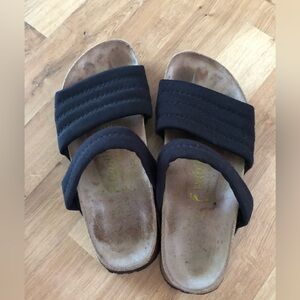 Women’s Size 7 Papillio by Birkenstock Sandals Black Cotton Straps